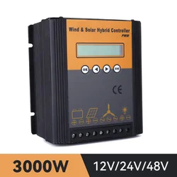 PWM Wind & Solar Hybrid Charge Controller Kit 3000W 4000W Windmill 12v 24v & 24v 48v Auto Off Grid System Regulator For Home Use