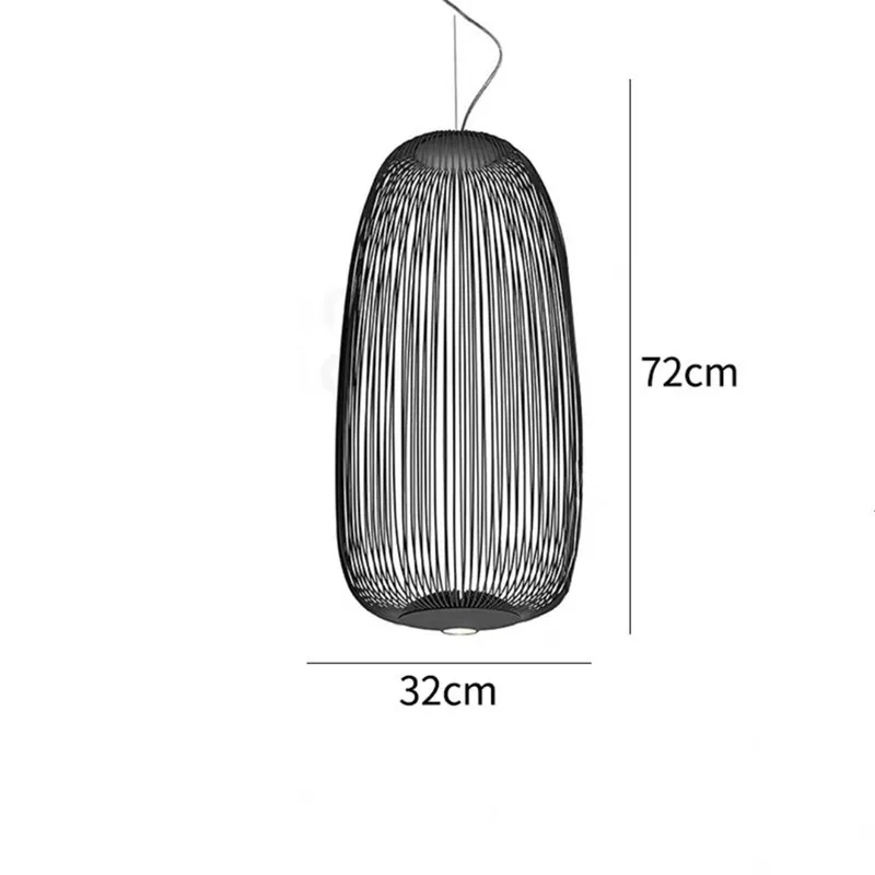 Italiaanse Hanglamp Minimalistische Vogelkooi Hanglamp Designer Foscarini Spaken 1/2 Licht Indoor Home Decor Trapverlichting