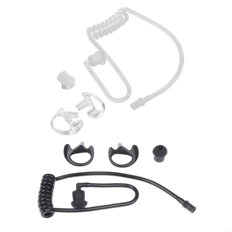 Y4UEスプリングエアチューブアコースティックエアチューブラジオイヤピースヘッドセット交換用の交換