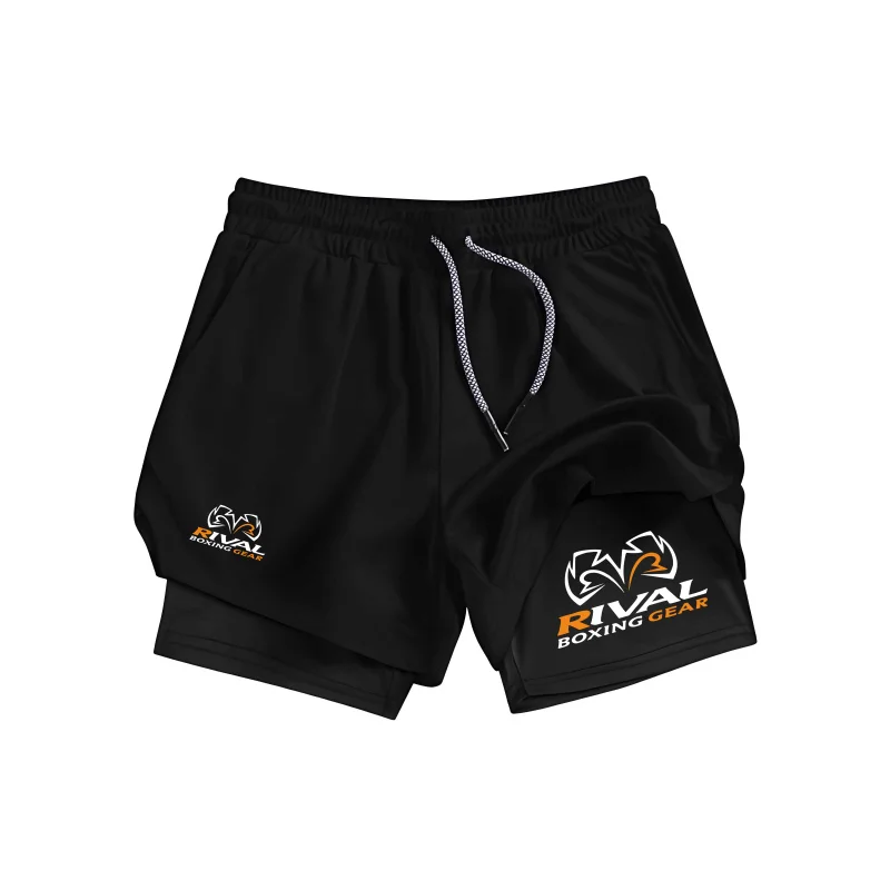 Rival Boxing Men'S Corpo 2-In-1 Running Compression Shorts With Pockets For Training Yoga Gym Sportswear Workout