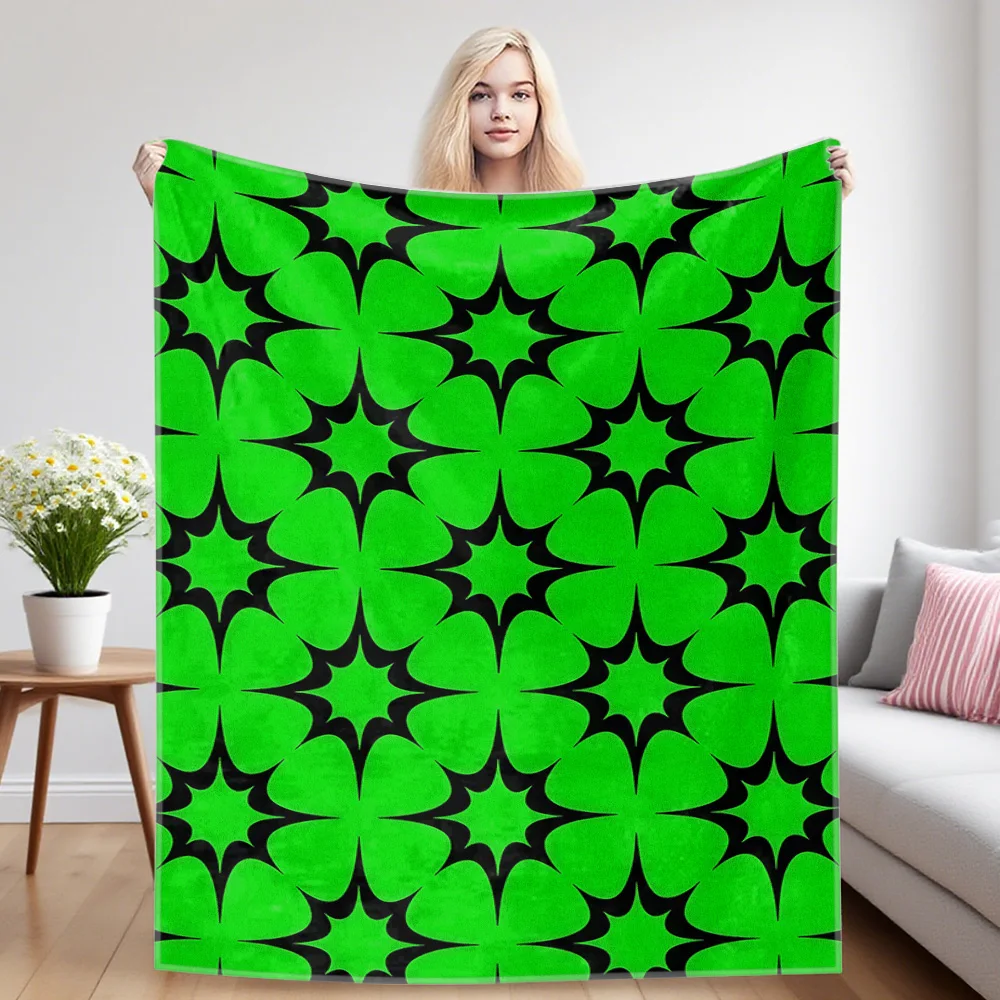 Four-Leaf Clover Winter And Summer French Plush Blanket Soft And Fluffy Comfortable Wool Blanket Sofa Ideal Gift