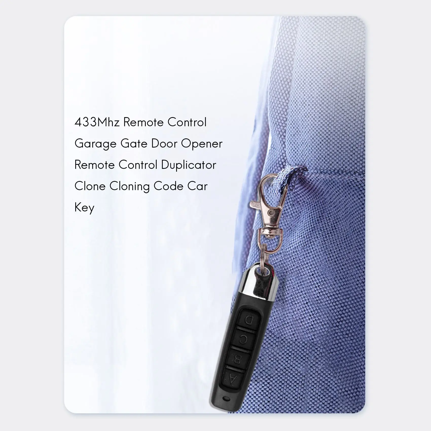 433Mhz Remote Control Garage Gate Door Opener Remote Control Duplicator Clone Cloning Code Car Key B