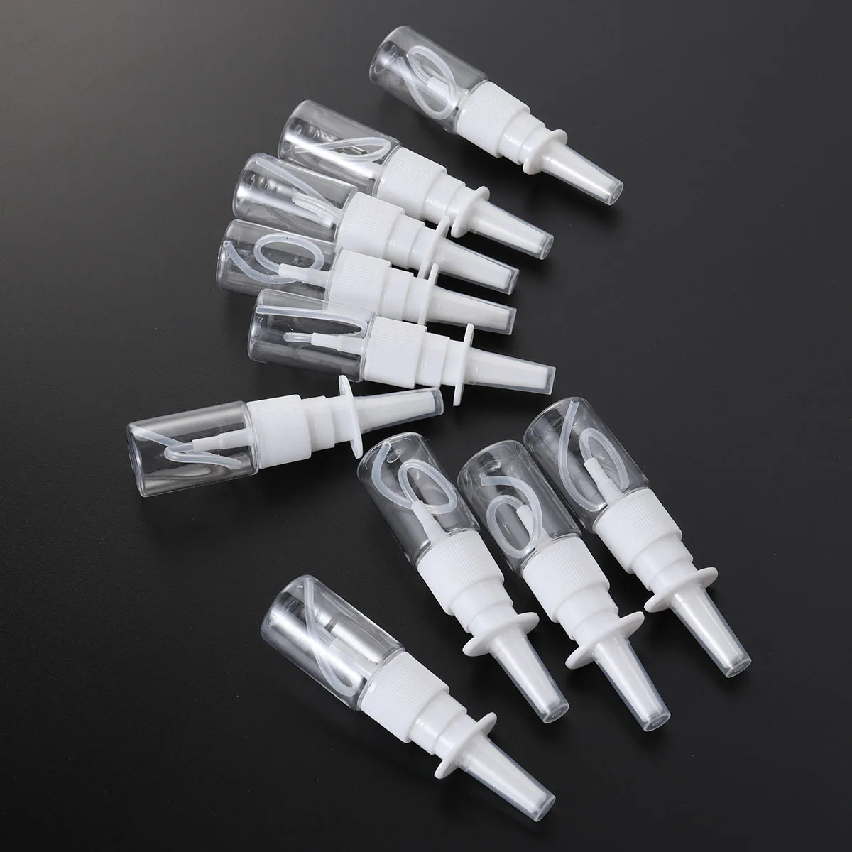 

10Pcs 10ml Mini Nasal Sprayer Bottle Reusable Leakproof Transparent Travel Containers Direct Injection Mini Spray Bottle