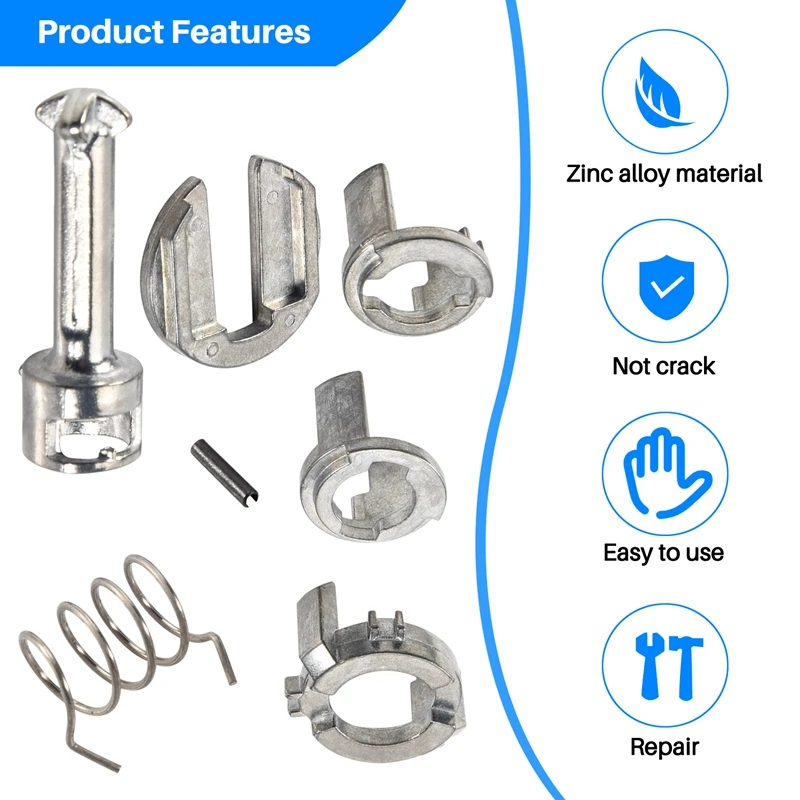 Car Front Left & Right Door Lock Cylinder Repair Kit Replacement 51217035421 For-BMW X3 E83 X5 E53