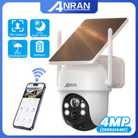 ANRAN 2K Wifi Camera Solar Panel 4MP Solar Battery Surveillance Cameras PIR Humanoid Detect Can Add NVR Base Station ARCCTV app