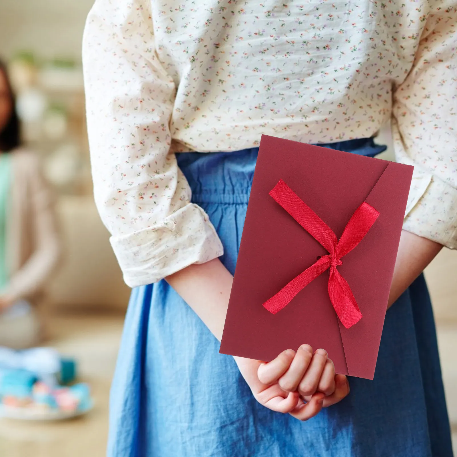 

10Pcs Classic Butterfly Bow Knot Envelope for Postcards Invitation Cards Blessing Letters Photo Letters Portable Packaging