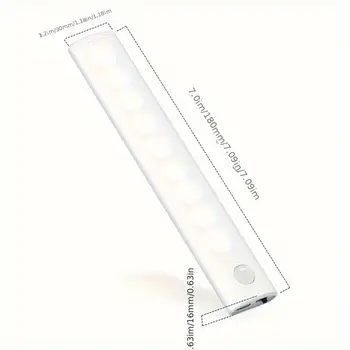 5件式LED櫥櫃燈,附充電底座,感應式設計,USB-C接口,可充電,白光/暖光 6 最佳銷售 白光 - №3