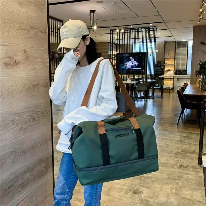 Travel bag, short-distance women's luggage storage bag, large-capacity independent shoe compartment