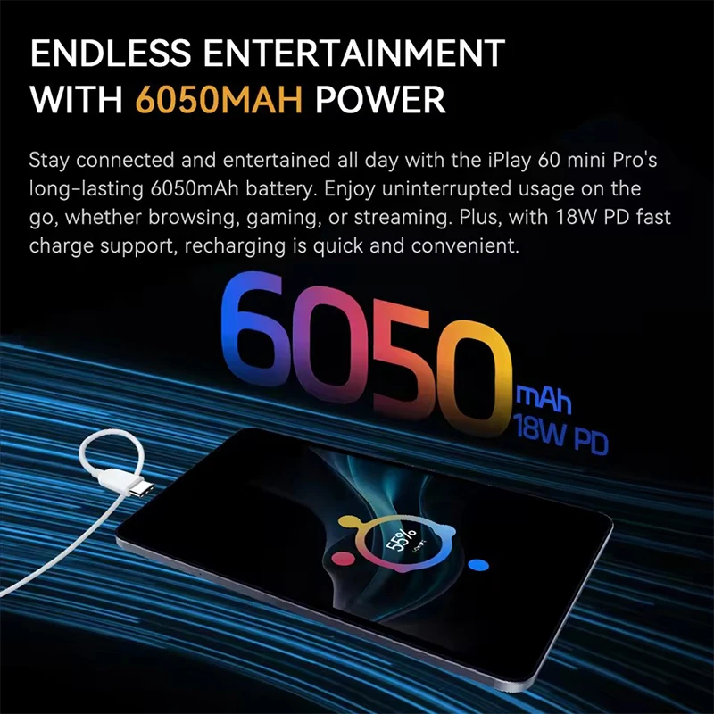 تابلت ALLDOCUBE iPlay60 Mini Pro بشاشة 8.4 بوصة Helio G99 سعة 16 جيجابايت (8 جيجابايت + 8 جيجابايت افتراضي) ذاكرة الوصول العشوائي 128/256 جيجابايت ROM 4G LTE 6050 مللي أمبير في الساعة أندرويد 14