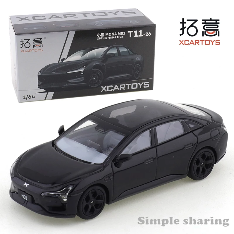

XCARTOYS Alloy Die-cast 1/64 Civilian Three-box Car Collectible Ornament, Domestic XPeng M03 Car Model
