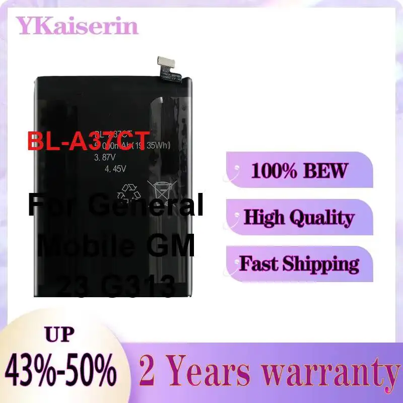 Mobile Phone Battery For General Mobile GM 23 G313 Long Lasting 5000mAh BL-A37CT