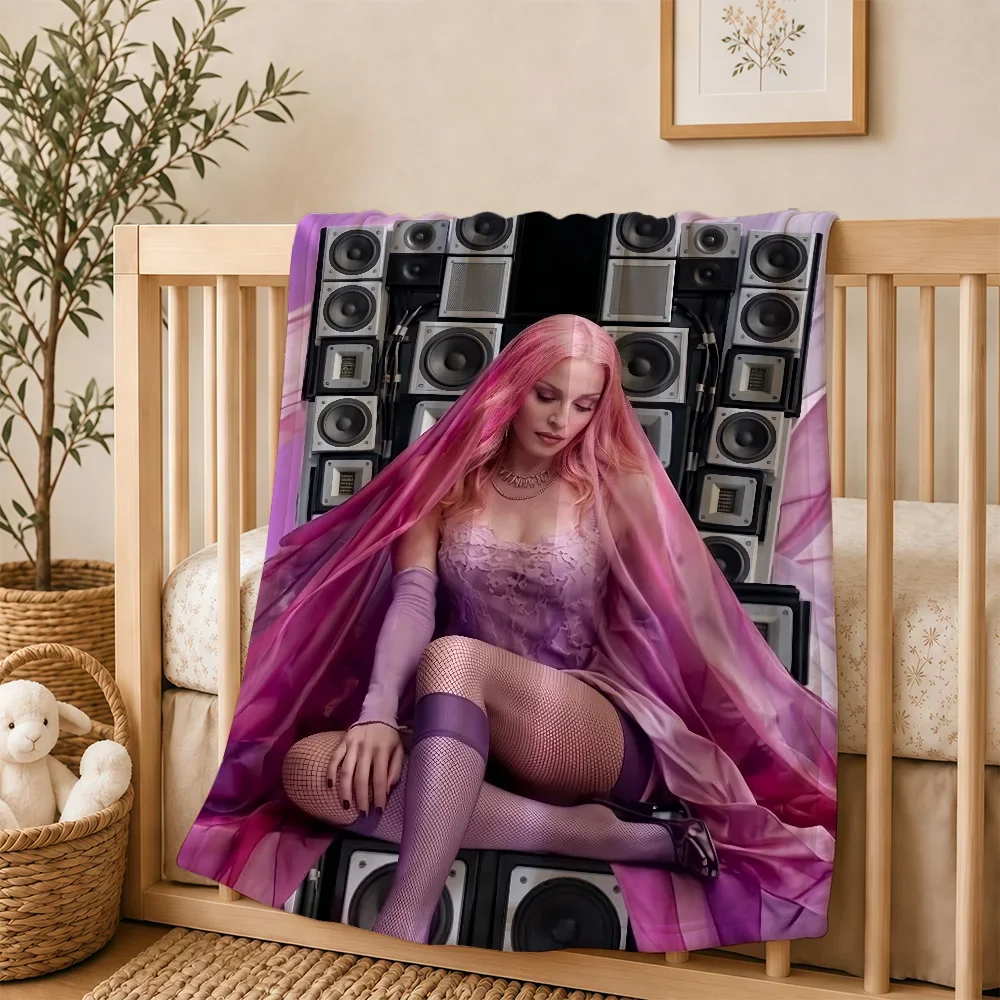 Singer Madonna CONFESSIONS II Blanket For Soft Warm Knee For Bedroom Living Room Bed Sofa Camping Picnic Office Gift Throw