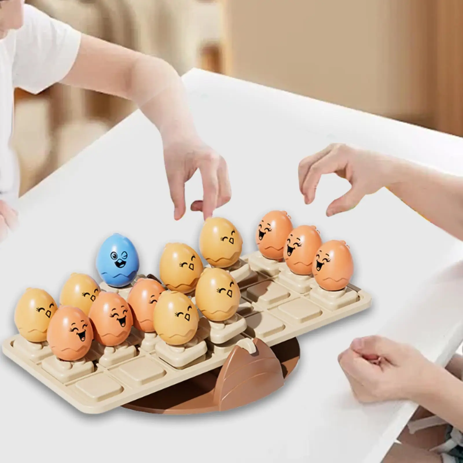 Juguetes de matemáticas para equilibrio de huevos para niños, actividades de aprendizaje, juguetes educativos, balancín de huevos para niños de 3 4 y 5 años