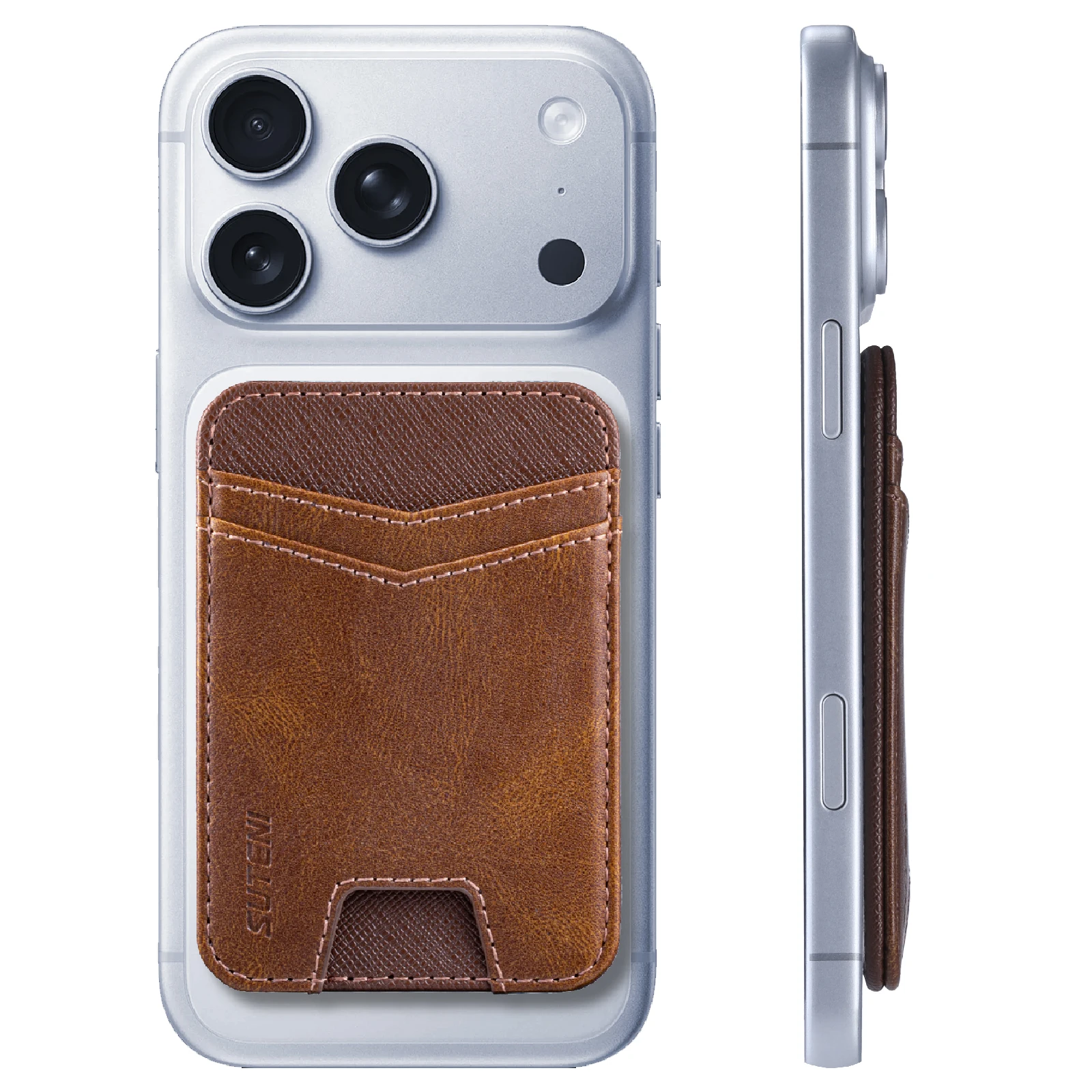 Retro Pattern Magnetic Card Bag Wallet RFID Anti-theft Brush Card Insertion Convenient Strong Magnetic Adsorption Mobile Phone