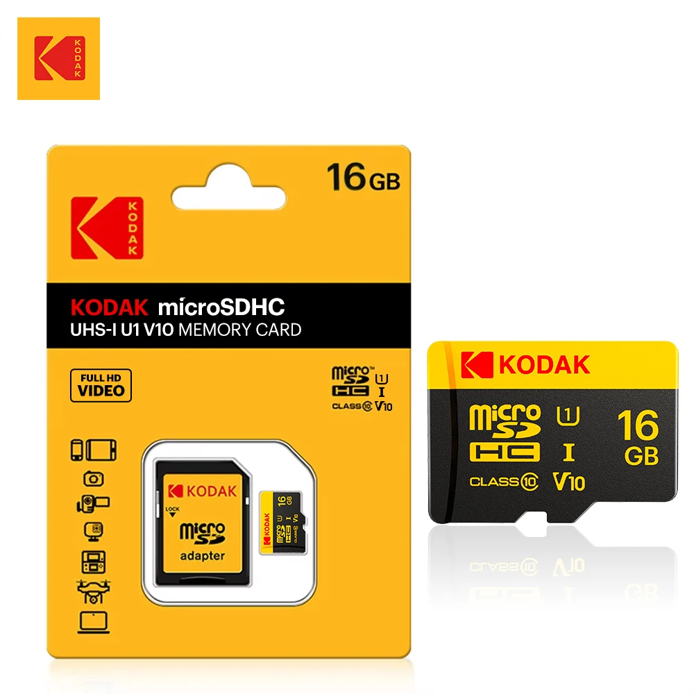 Kodak 16GB 32GB Micro SD Card Class 10 U1 V10 TF Card for Kids Camera Smart Toy Dash Cam CCTV Video Doorbell CCD Camera image 3