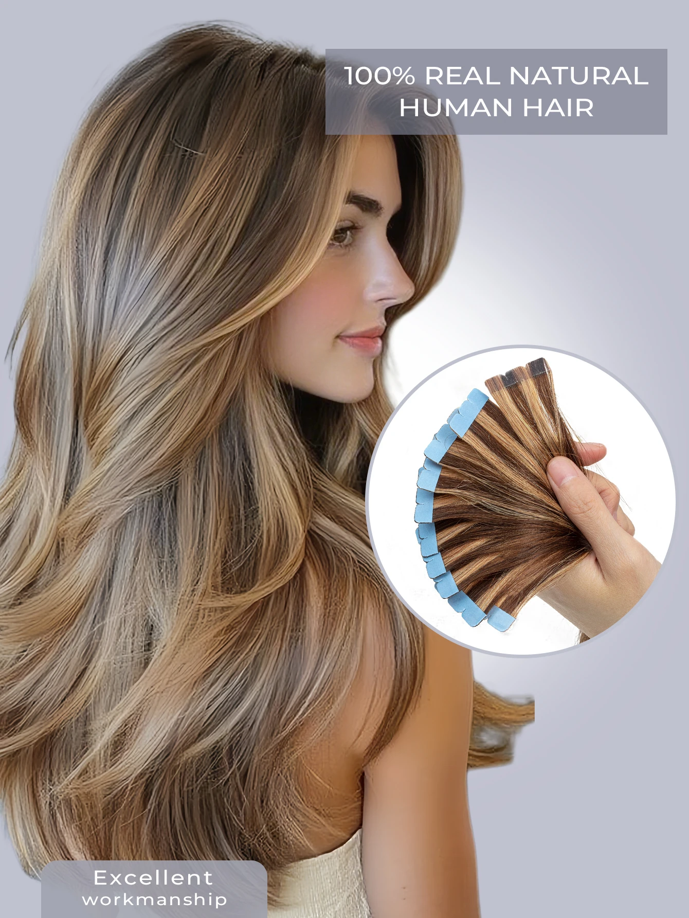 

Мини-накладные пряди для волос 12-20 дюймов, 10/20 шт., невидимые, из натуральных человеческих волос, цвет P4-27