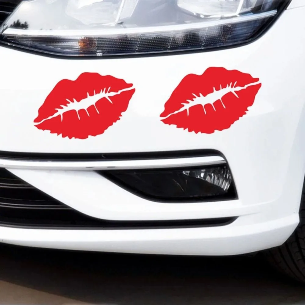 Red Lip Kiss Stickers Car Styling for Auto Car Bumper Window Vinyl Decal Sticker Decals Vinyl Decor Sexy Car Accessories