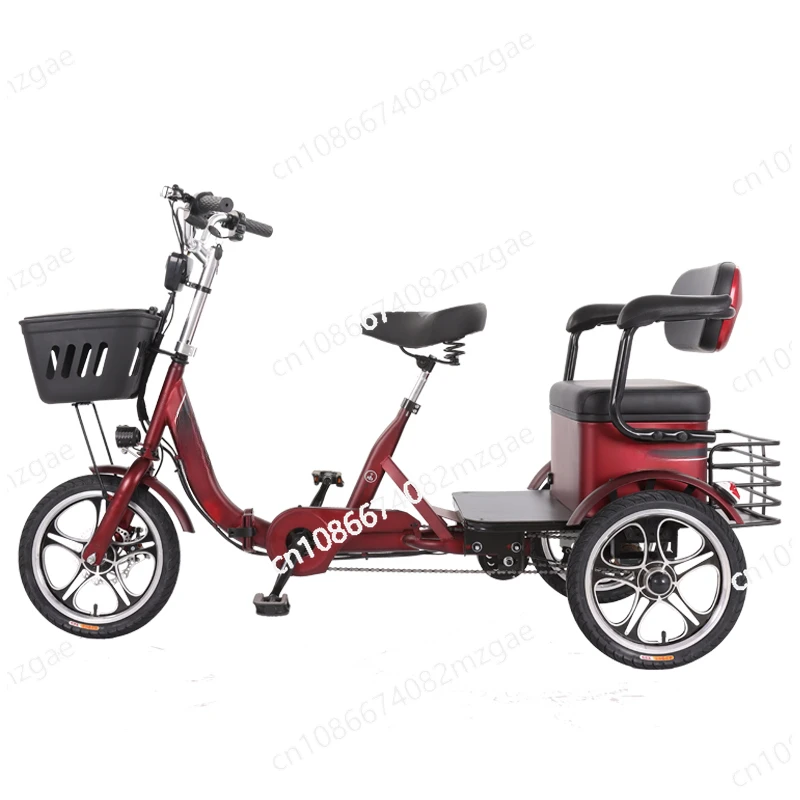 

Electric Tricycle Double Elderly Electric Power Tricycle Pedal Bicycle Household Small Pick-up Children