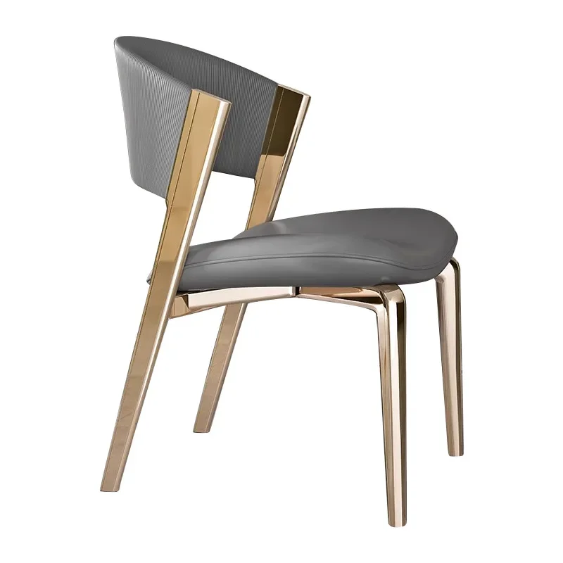 

Dining chair household leather back chair