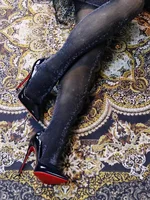 2025 New 12cm Black Extra Thin Heels  High Heels Super Shallow Mouth Women's Large Professional Single Shoes34-46 - Image 2