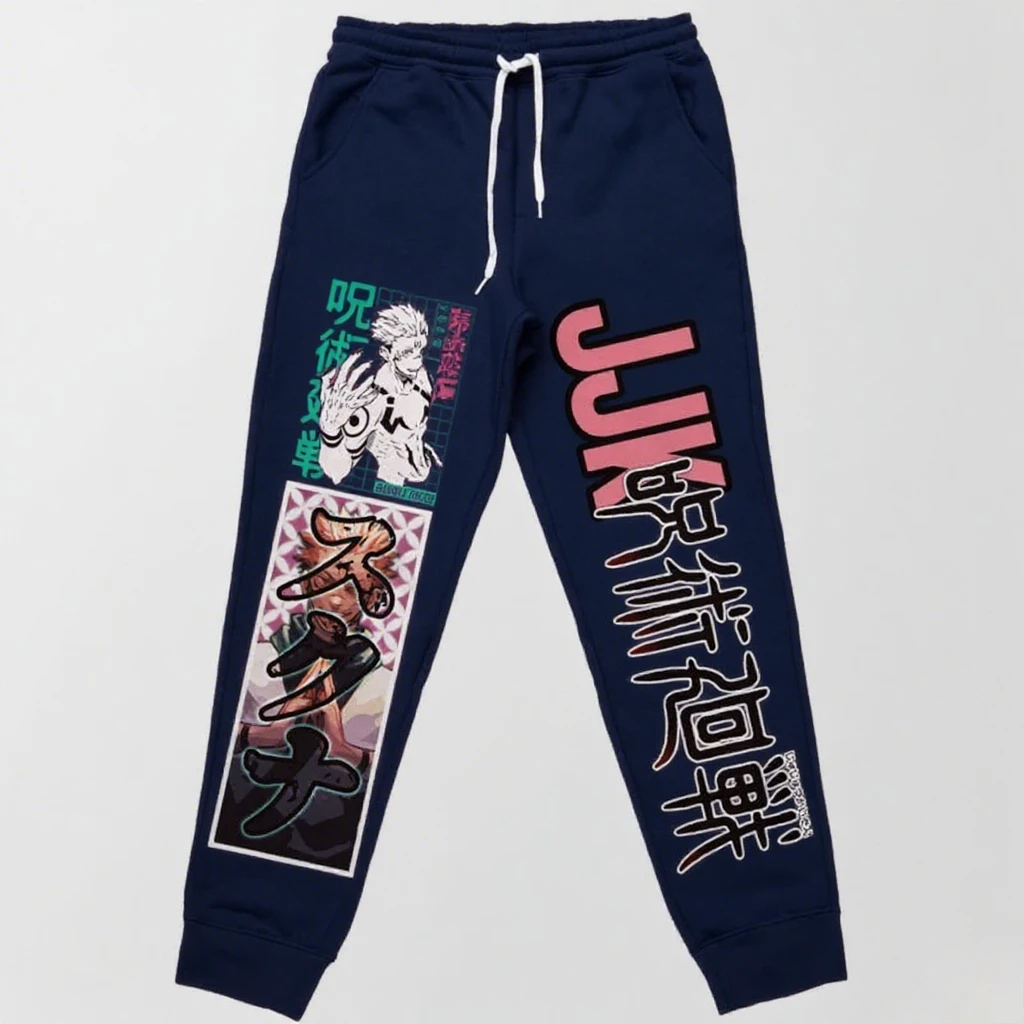 

Jujutsu Kaisen Anime Men Sweatpants Gojo Satoru Printed Loose Pants Cotton Casual Streetwear Japanese Cartoon Autumn Hip Hop Y2k