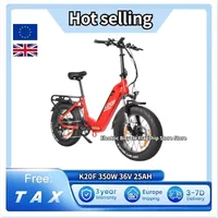 KAISDA K20F Foldable Electric Bike, 350W Motor, 36V 25Ah Battery, 20*4.0-inch Tires, 25km/h Max Speed, 80-120km Range, Oil Brake