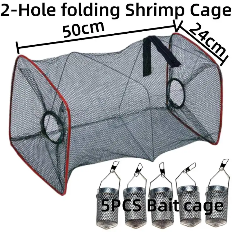 

Fish Trap Net Fishing Gear Crab Prawn Shrimp Crayfish Lobster Crawdad Foldable Fishing Tackle for Outdoor Enthusiasts