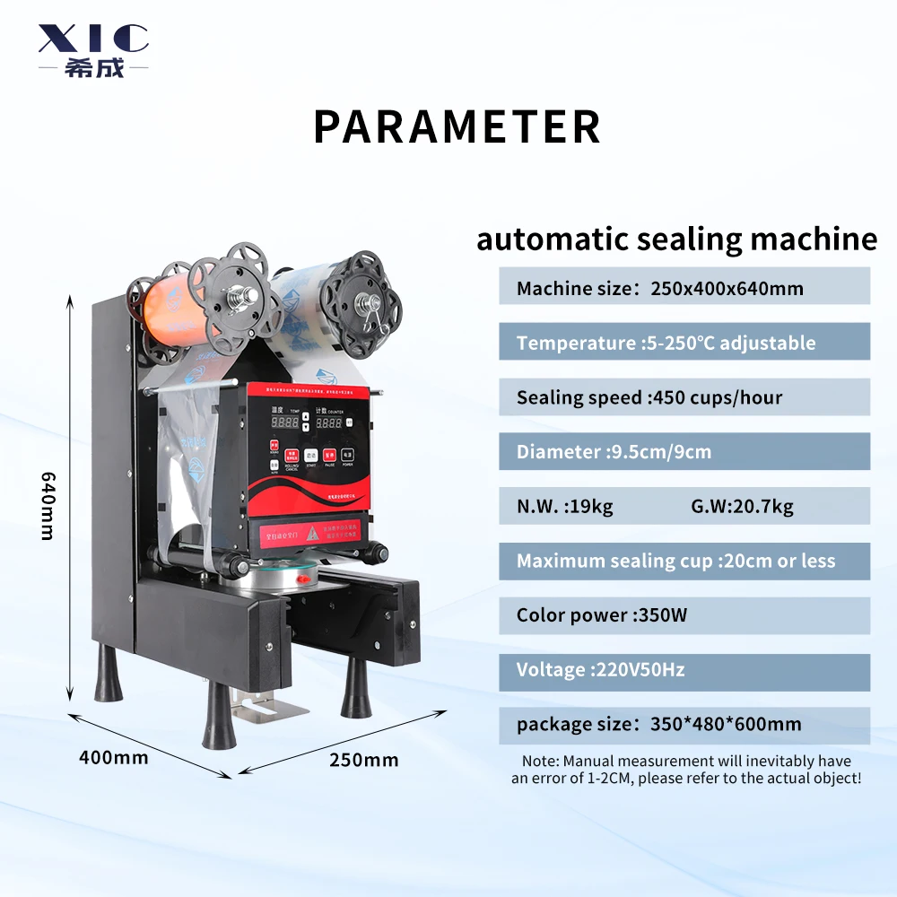 90mm 95mm Commercial Pallet Sealer Automatic Cup Sealing Machine Special Plastic Bottles Paper Cup Sealing Machine