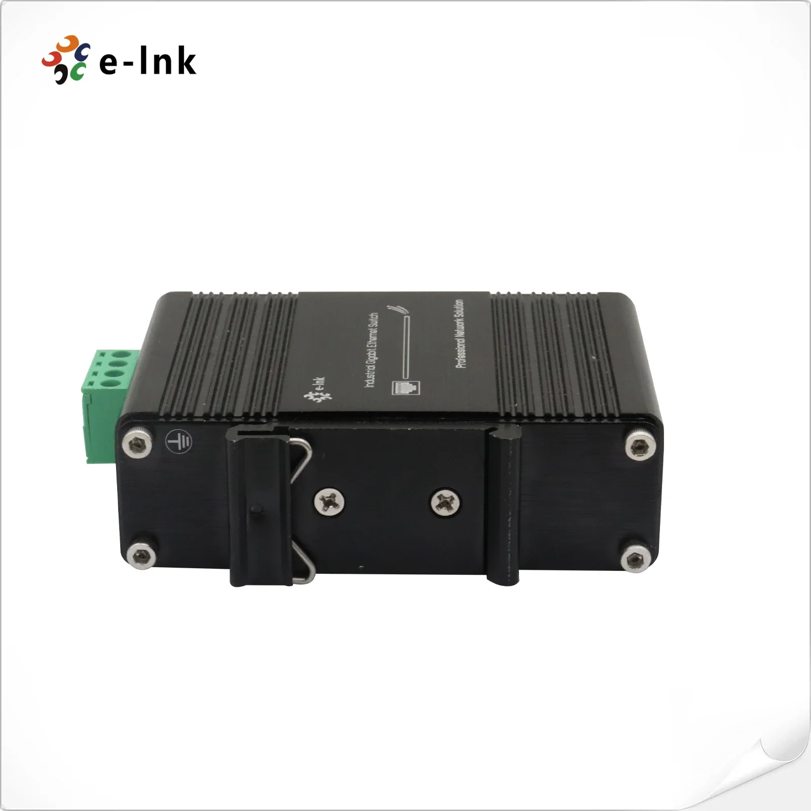 Mini Industrial Media Converter with 30W IEEE 802.3at PoE+ 12-48VDC, DIN-Rail Mount, -40°C to 75°C