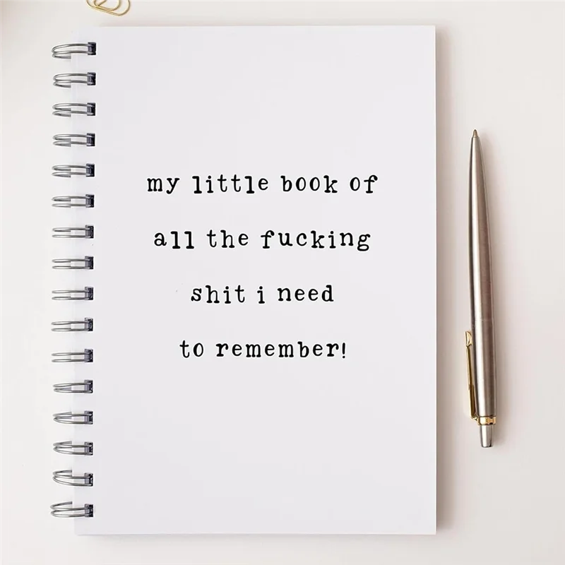 A34M-Funny Forgetful Notebook,Funny Notebook Gift, Funny Journal Planner,Notebook Swearing Gift Santa Gift For Friends