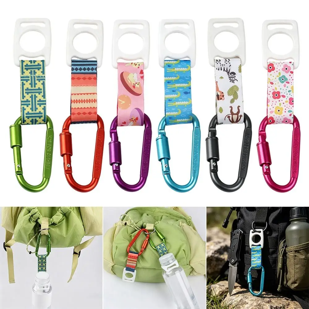 Portable Water Bottle Hanging Rope 6Colors 17cm Water Bottle Carabiners Hiking Multi-functional Lanyard