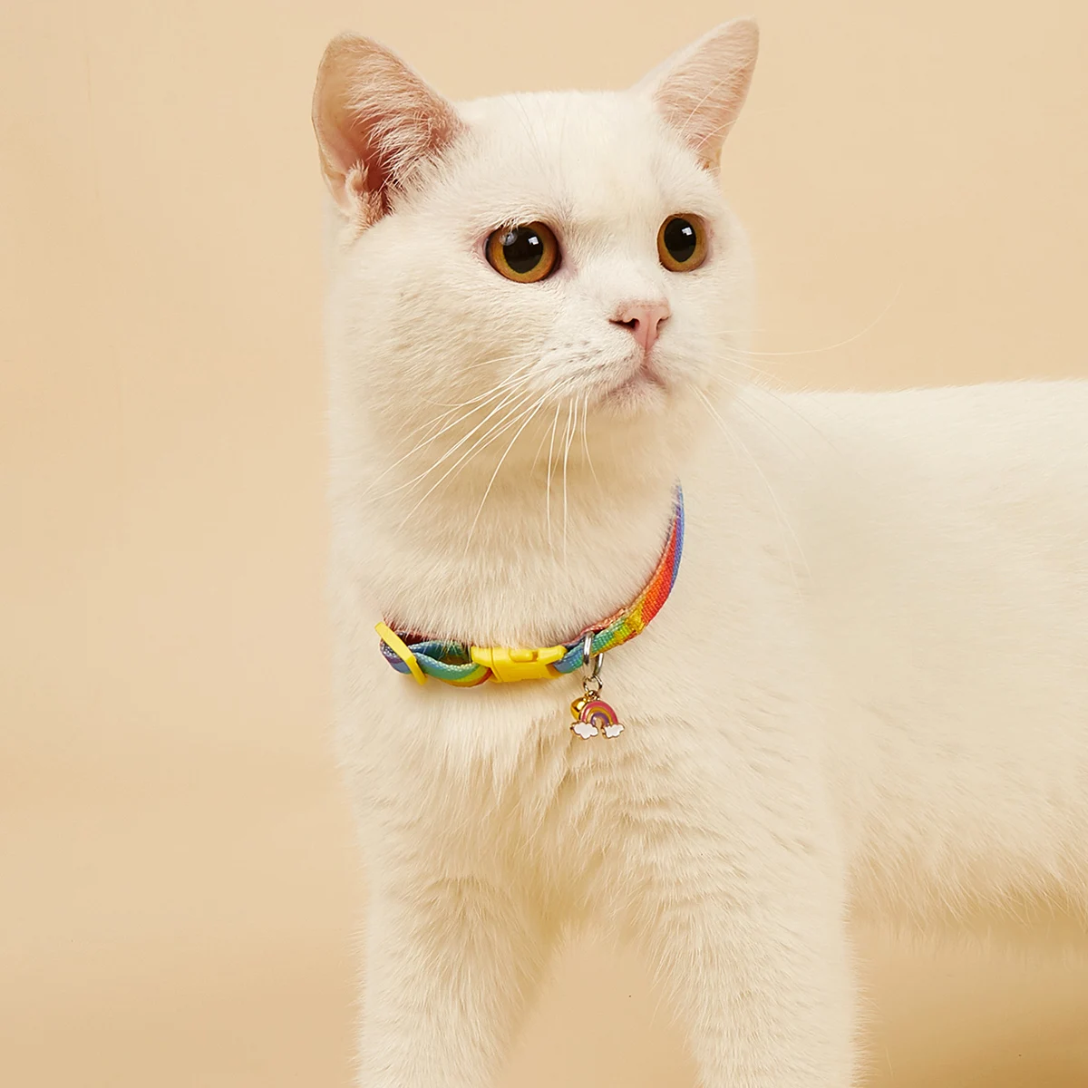 Nur süßes Katzenhalsband für Kätzchen und Welpen, Haustierhalsband mit Anhänger, Glocken, bedrucktem Muster, trendigem, verstellbarem, dekorativem Halsring – Detail 25