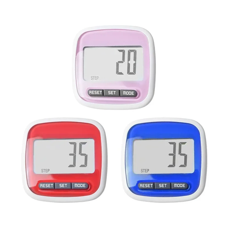 3D Pedometer Walking Pedometer 3D Pedometer Waterproof Multifunctional Sports Calorie Counting LCD Display Fitness Equipment