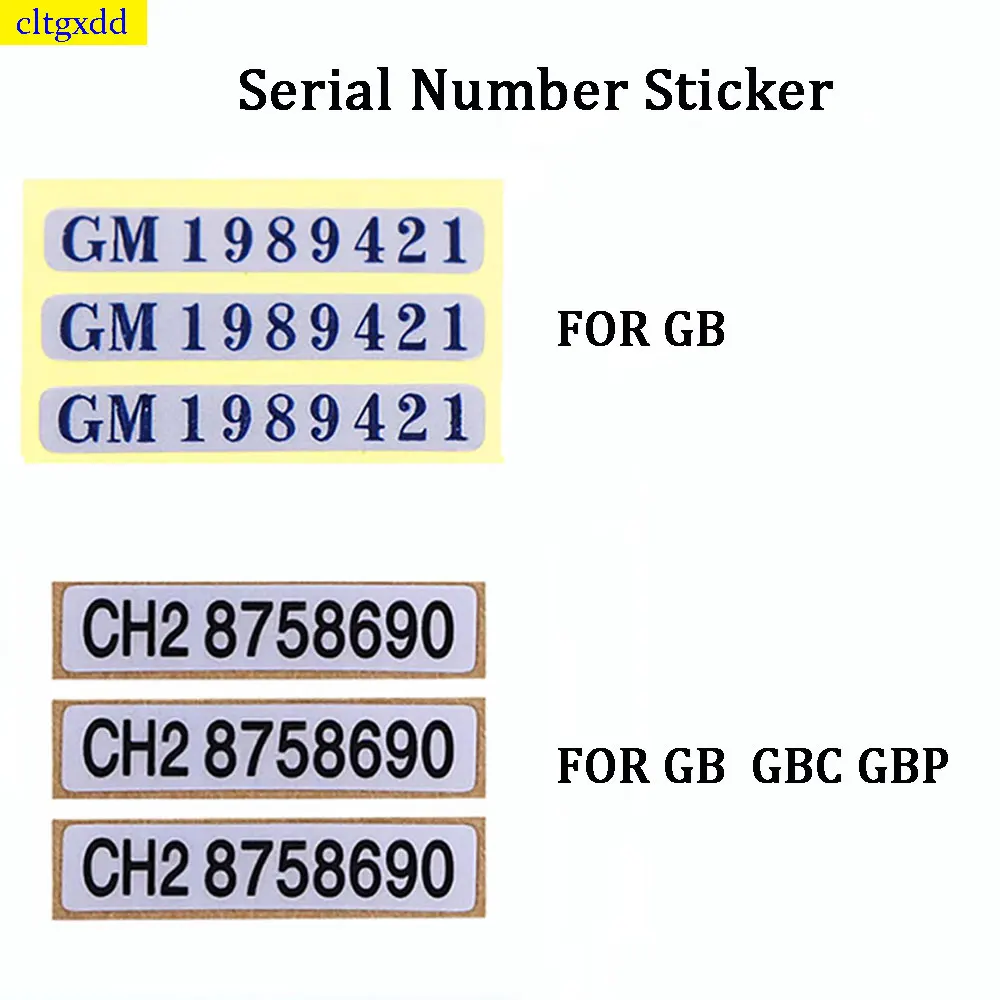 

Cltgxdd 1-5piece FOR GB GBC GBP game console shell back label sticker accessory serial number sticker shell nameplate label