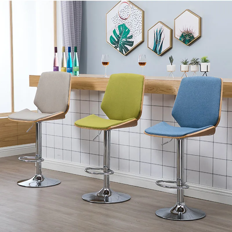 Stylish Telescopic Bar Stool Design High Quality Personalized Green Party Chairs Minimalist Household Taburetes De Bar Furniture