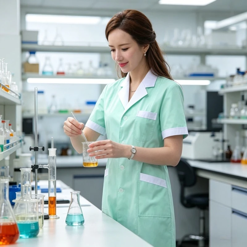 Women's Long Sleeved White Lab Coat, Hospital Pharmacy Workwear, Pharmacy Beauty Salon, Embroidered Skin Management Workwear
