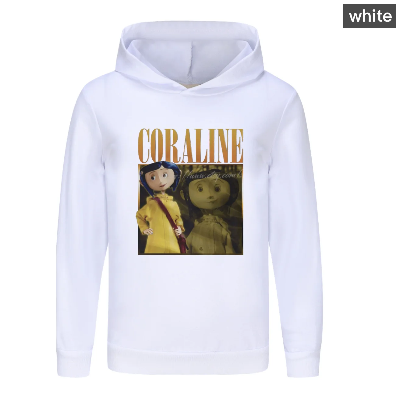 Coraline Cartoon Children Sweatshirts Kids Clothes Girls Halloween Clothes Girls Boys Long Sleeve Tops Teenage Hooded Shirt 3061