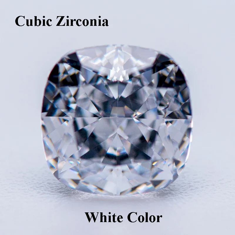 

Cubic Zirconia Crushed Ice Cut White Color Square Cushion Shape Charms Beads for Diy Jewelry Making Ring Material No Certificate