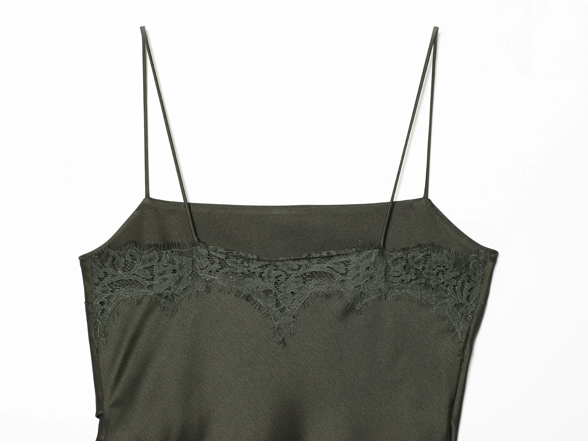 KONDALA Sexy Satin Suspender Dress Women Lace Hem Trendy Mini Dress 2026 Spring Summer Fashion Holiday Lady Cocktail Party Dress