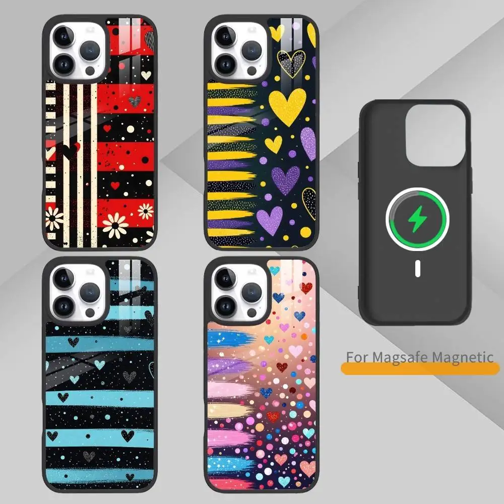 

Y2k I-INS Graffiti Phone Case For iPhone 17,16,15,14,13,Pro,Max,Plus,Magnetic For Magsafe Wireless Charging