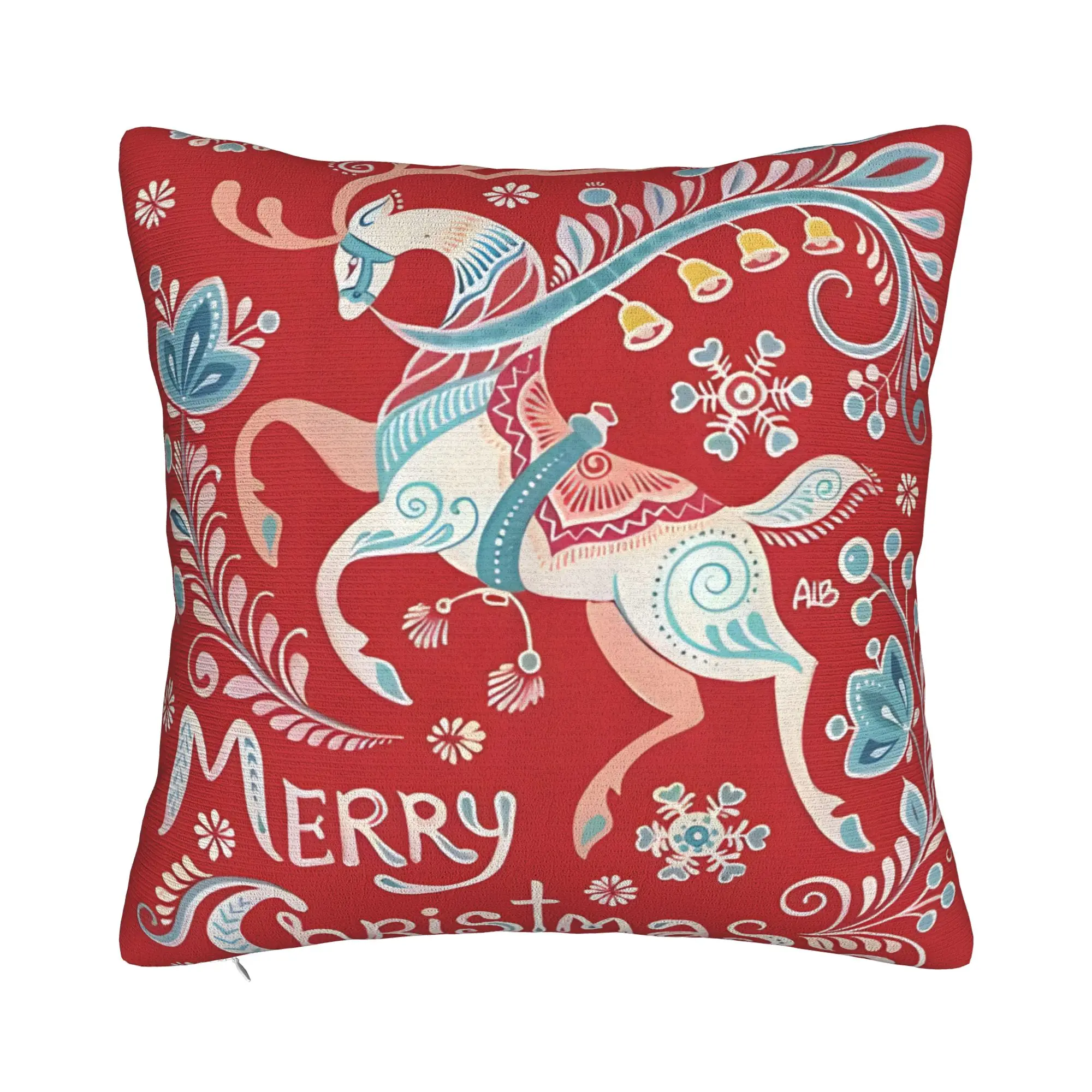 1 PC Christmas Reindeer double-sided printed For Porch Patio Couch Sofa Living Room Pillowcases Pillow Insert Not Included