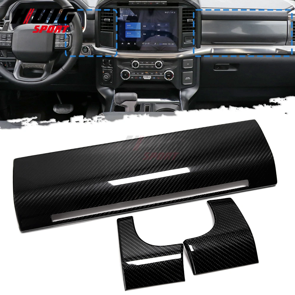 

For Ford F-150 F150 Raptor 2021-2024 Car Interior Central Console Dashboard Side Co-pilot Cover Sticker Trim Accessories