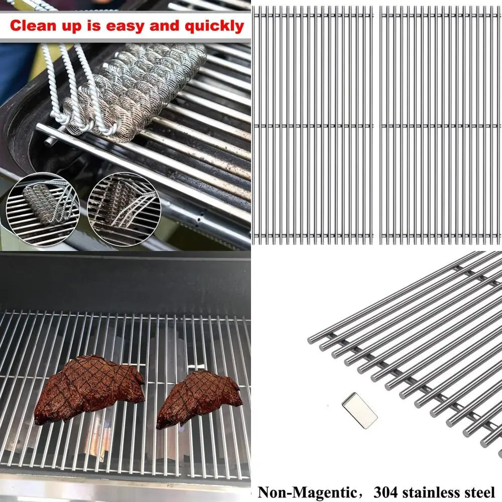 

Stainless Steel Cooking Grates, 18.75 for Genesis II LX300 Series, E-340/S-340, S-310 (2017), 310/335 (2019) Gas Grills, Anti-Ru