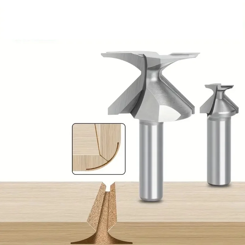 Mata Router untuk Pembentukan Lengkung Terpadu pada Meja Router, Mata Router Bentuk Pisau R18 R30 1/2 inci, Alat Pembuat Alur Melengkung untuk Pertukangan Kayu