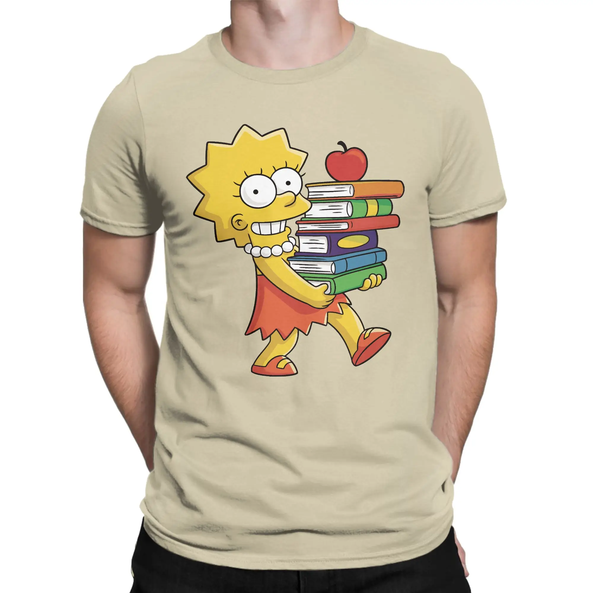 Novelty Cartoon The S-Simpsons T-Shirt Men Crewneck 100% Cotton T Shirts  Short Sleeve Tee Shirt Gift Idea Clothes