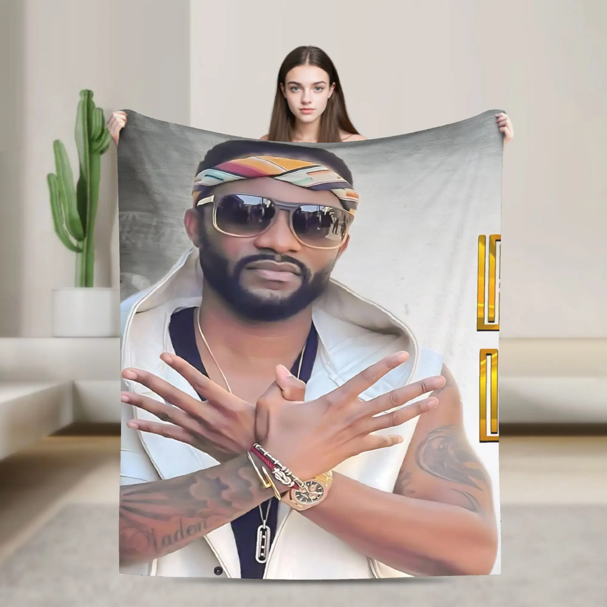 Fally Ipupa Congolese Singer Warm Soft Blankets  Students Plush Throw Blanket Novelty Outdoor Flannel Bedspread Sofa Bed Cover