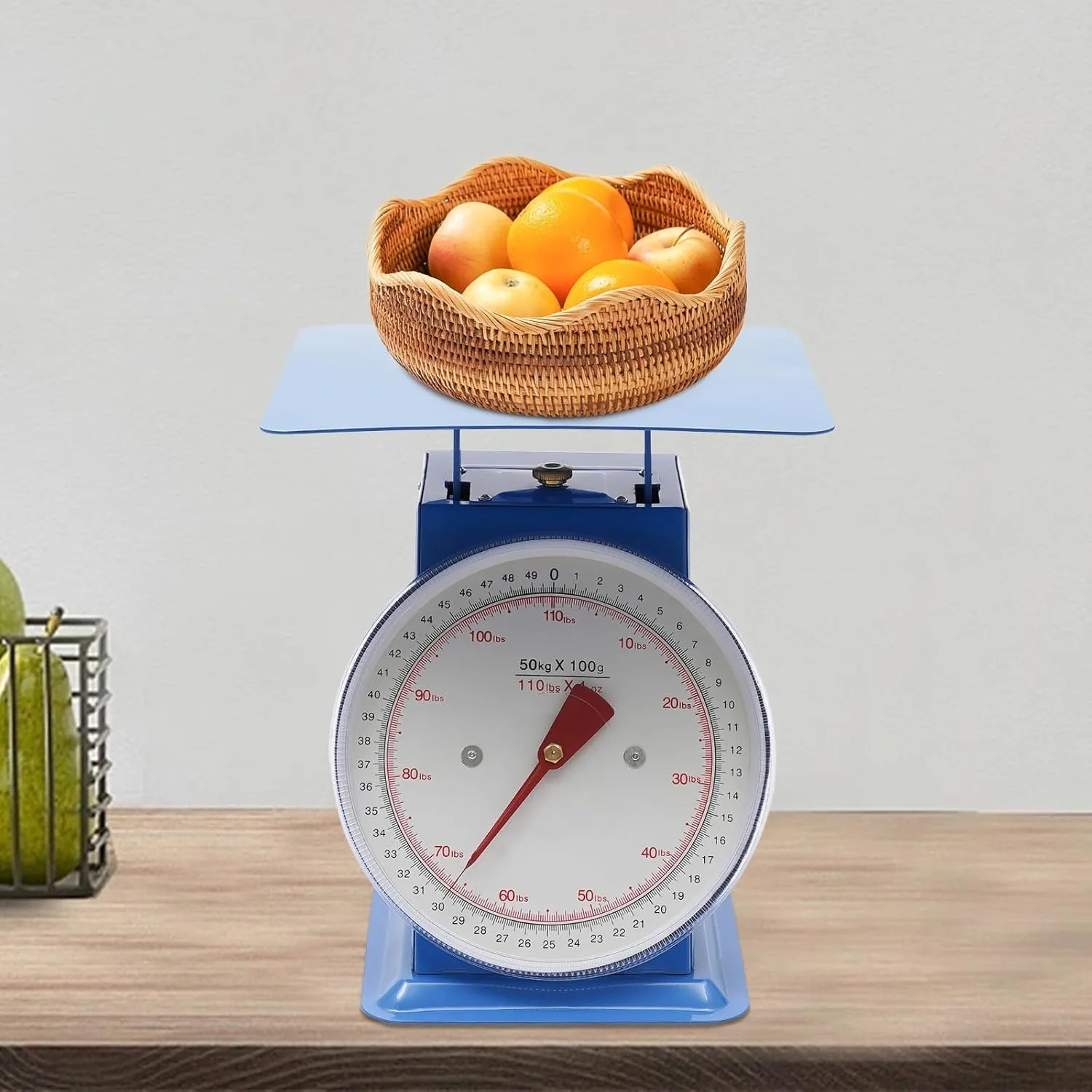 Food Scale, Industrial Dial Scale, with Iron Platform, Mechanical Spring Scale for Supermarkets, Food Markets, Snack Shops