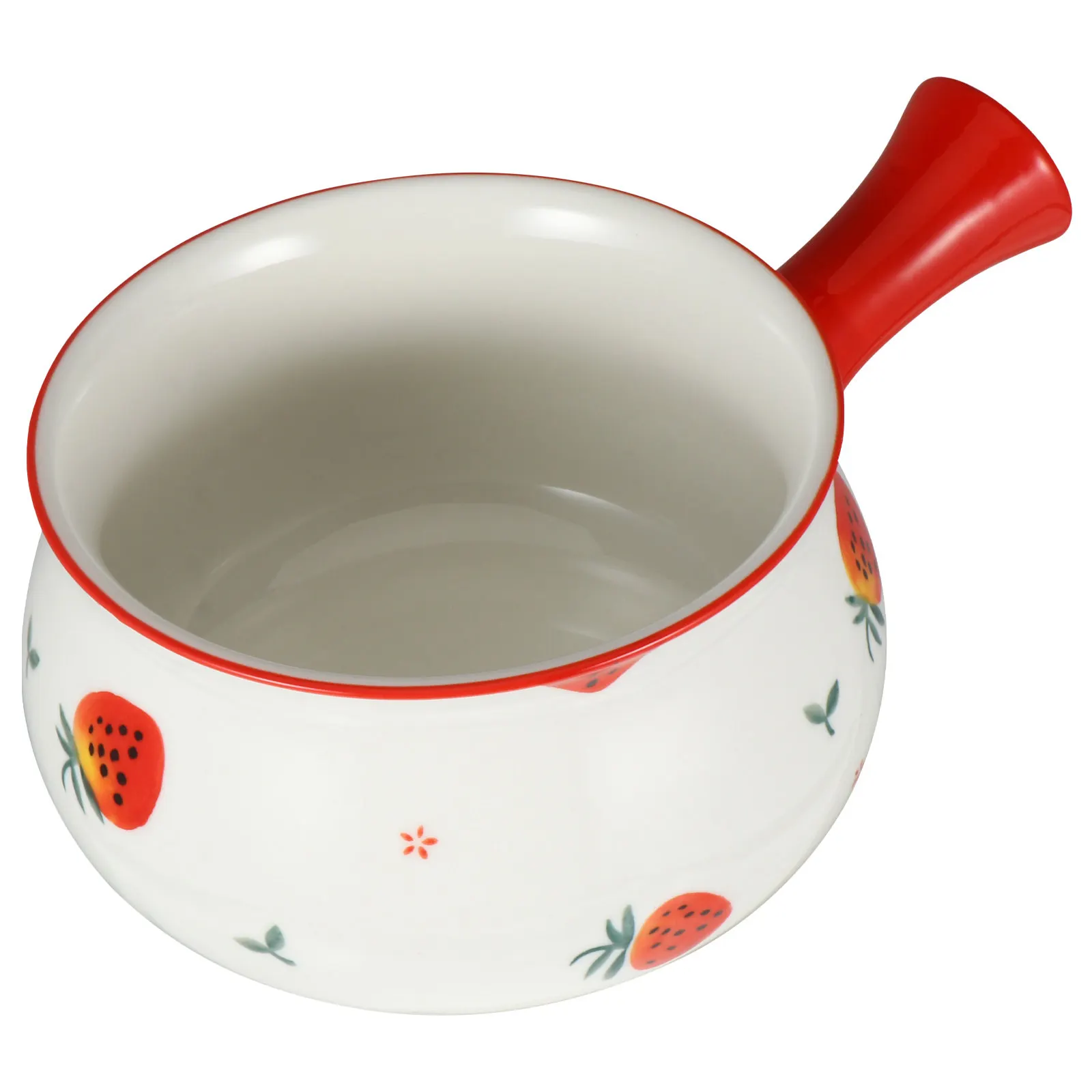 

Керамическая кастрюля для молока с эргономичной ручкой, 1 шт., миска для детского питания, кухонная утварь, быстрый нагрев, керамическая кастрюля для молока, кухонная утварь