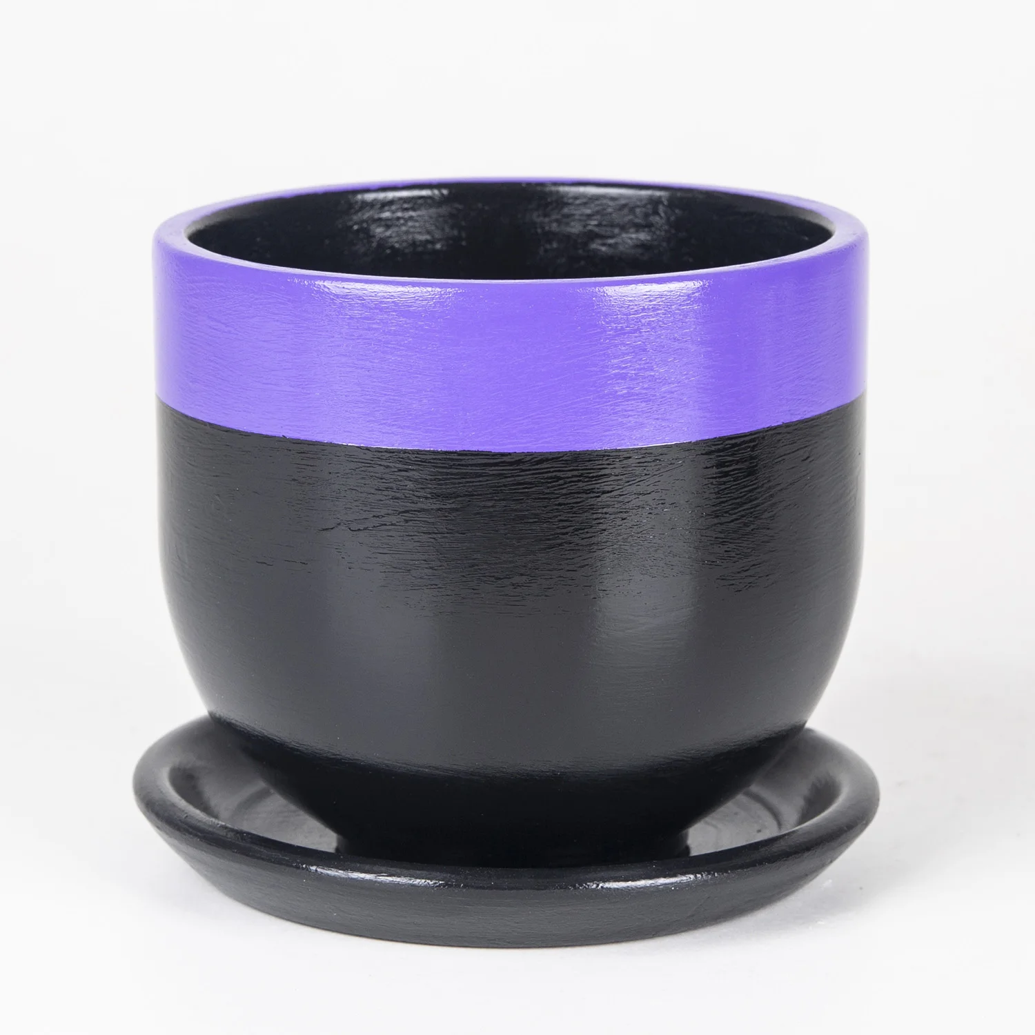 1.5 Lt purple black concrete pot perforated Lt purple black concrete flower pot 15x13 Cm