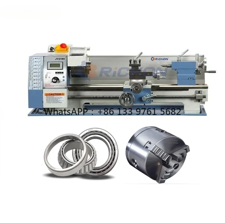 

8x32 metal bench lathe Digital Speed 1100W motor big spindle bore 38mm manual metal lathe machine